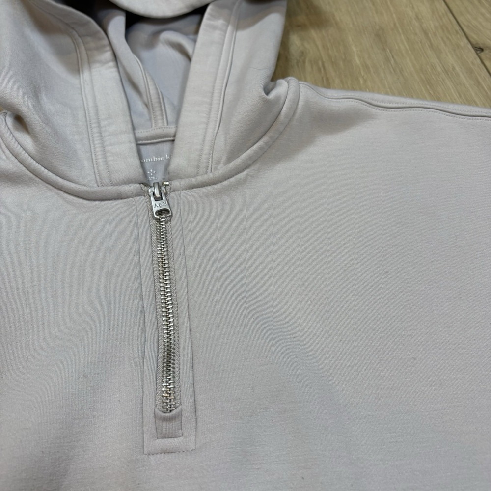 Abercrombie Kids Neoknit Pullover Quarter Zip Hoodie Sweatshirt Youth Size 11/12 - Picture 4 of 8